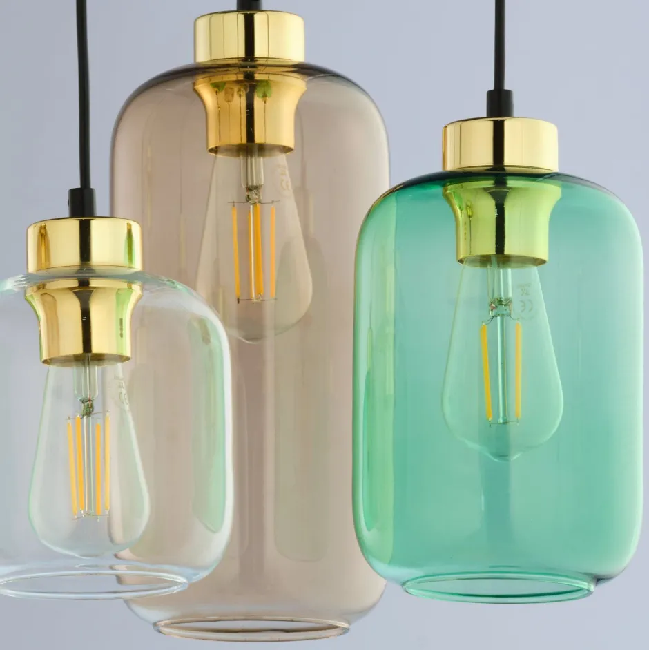 TK Lighting Hängeleuchte Esstisch Glas 3-flammig E27 elegant< Hängelampen|Esszimmer Lampen