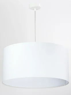 Hängelampen|Esszimmer Lampen*BPS Koncept Hängeleuchte Esstisch Weiß Stoff Wohnzimmer