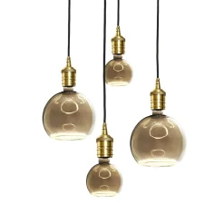 Hängelampen|Bürolampen*Giovanni Battista Hängeleuchte 4-flammig E27 D: 40 cm Messing Eisen