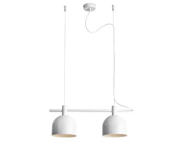 Hängelampen|Bürolampen*ALDEX Hängeleuchte 2-flammig E27 Weiß Metall länglich