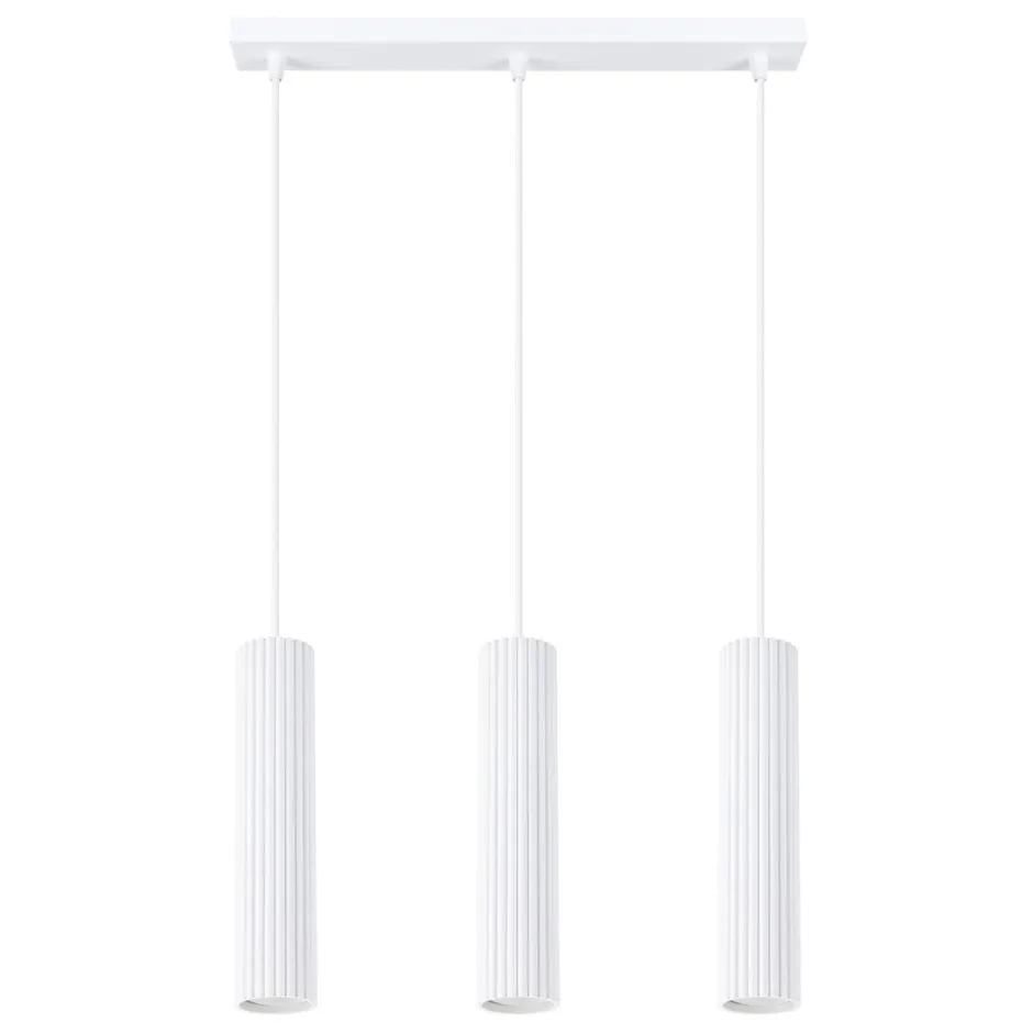 Sollux Hängeleuchte 3-flammig GU10 B: 45 cm schmal Weiß Modern< Hängelampen|Wohnzimmerlampen