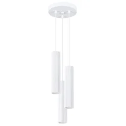 Sollux Hängeleuchte 3-flammig GU10 Modern B: 19,5 cm Weiß BERTA< Wohnzimmerlampen|Metall Lampen