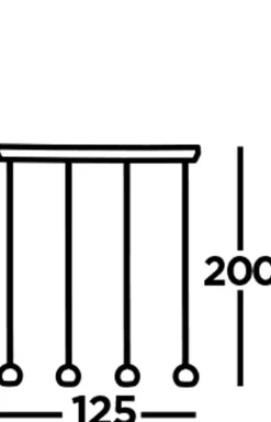Searchlight Hängeleuchte 4-flammig GU10 Schwarz B: 125 cm lang< Hängelampen|Esszimmer Lampen