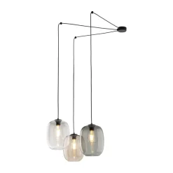 TK Lighting Hängeleuchte 3-flammig H: max. 2,1 m verstellbar Rauchglas< Hängelampen|Bürolampen