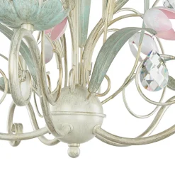 Luminex Hängeleuchte Floral Ø62cm 5-flmg< Glaslampen|Florale Lampen