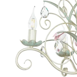 Luminex Hängeleuchte Floral Ø62cm 5-flmg< Glaslampen|Florale Lampen