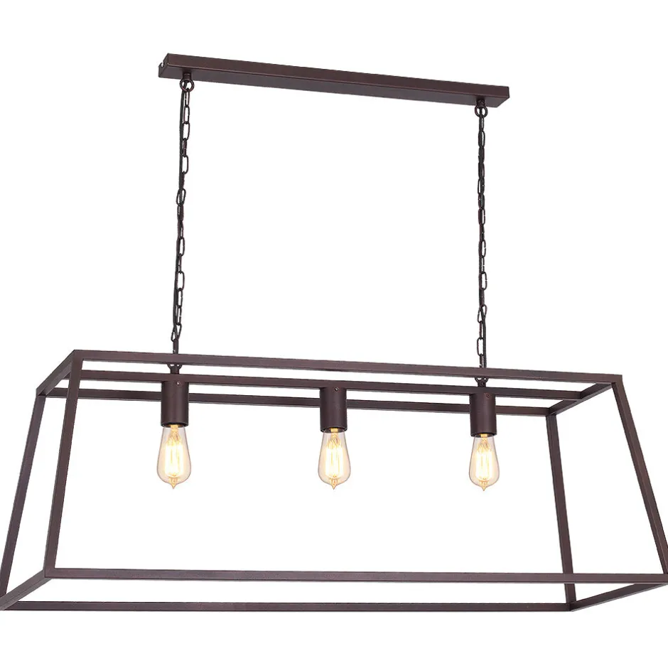 Luminex Hängeleuchte FRAME in Kupfer 3-flmg< Hängelampen|Esszimmer Lampen