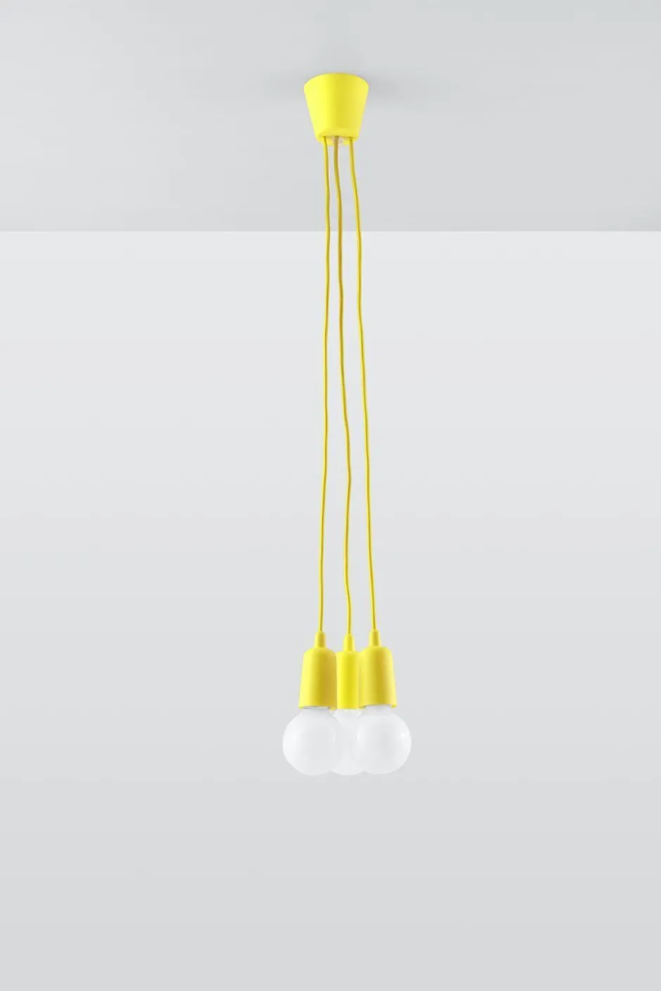 Hängelampen|Esszimmer Lampen*Sollux Hängeleuchte Gelb verstellbar bis 90cm Retro NESSA