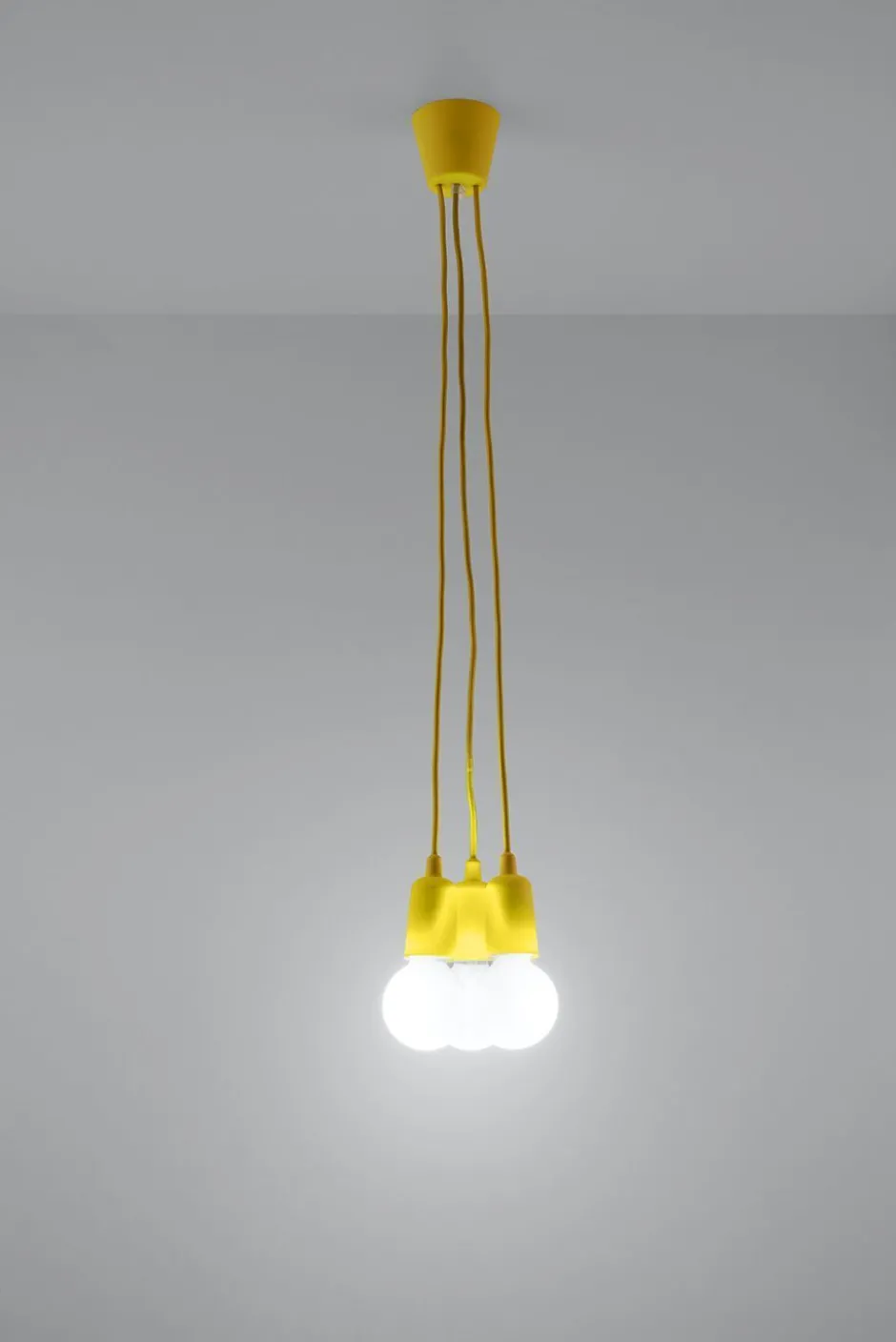 Hängelampen|Esszimmer Lampen*Sollux Hängeleuchte Gelb verstellbar bis 90cm Retro NESSA