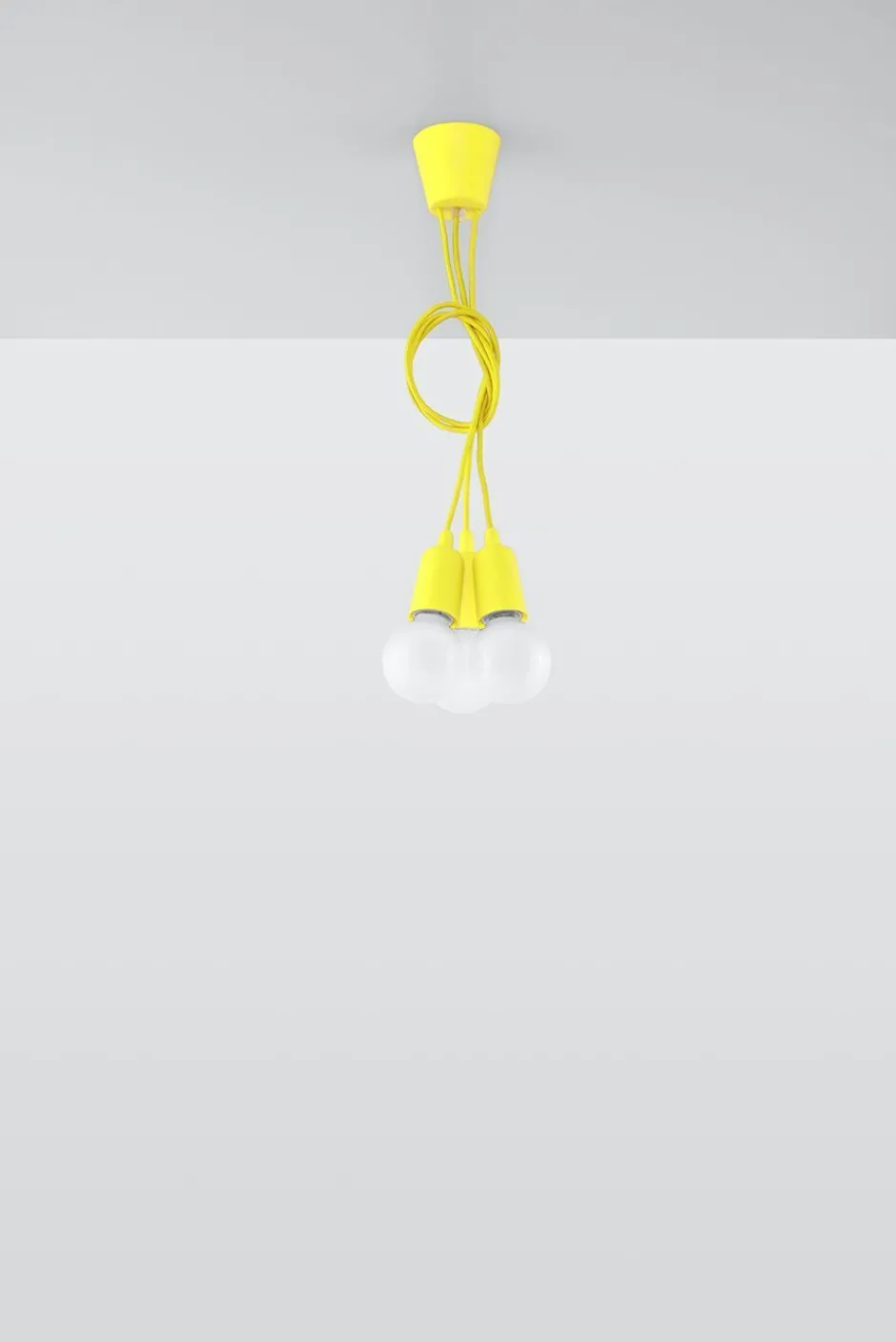 Hängelampen|Esszimmer Lampen*Sollux Hängeleuchte Gelb verstellbar bis 90cm Retro NESSA