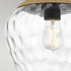 Elstead Hängeleuchte Glas Ø 30,2 cm H: max. 140,7 cm E27< Hängelampen|Wohnzimmerlampen