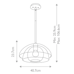 Elstead Hängeleuchte Glas D: 40,7 cm H: max. 106,6 cm verstellbar< Hängelampen|Bürolampen