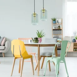 Hängelampen|Jugendstil Lampen*TK Lighting Hängeleuchte Glas Grün Ø 14 cm E27 elegant