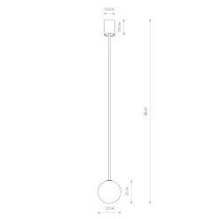 Esszimmer Lampen|Küchenlampen*Nowodvorski Hängeleuchte Glas Kugel G9 Ø 12 cm Schwarz Weiß