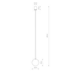 Nowodvorski Hängeleuchte Glas Kugel G9 Ø 16 cm Schwarz Weiß< Hängelampen|Feuchtraumleuchten