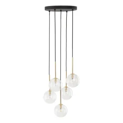 TK Lighting Hängeleuchte Glas Metall Ø 35 cm 5-flammig G9 verstellbar< Hängelampen|Esszimmer Lampen