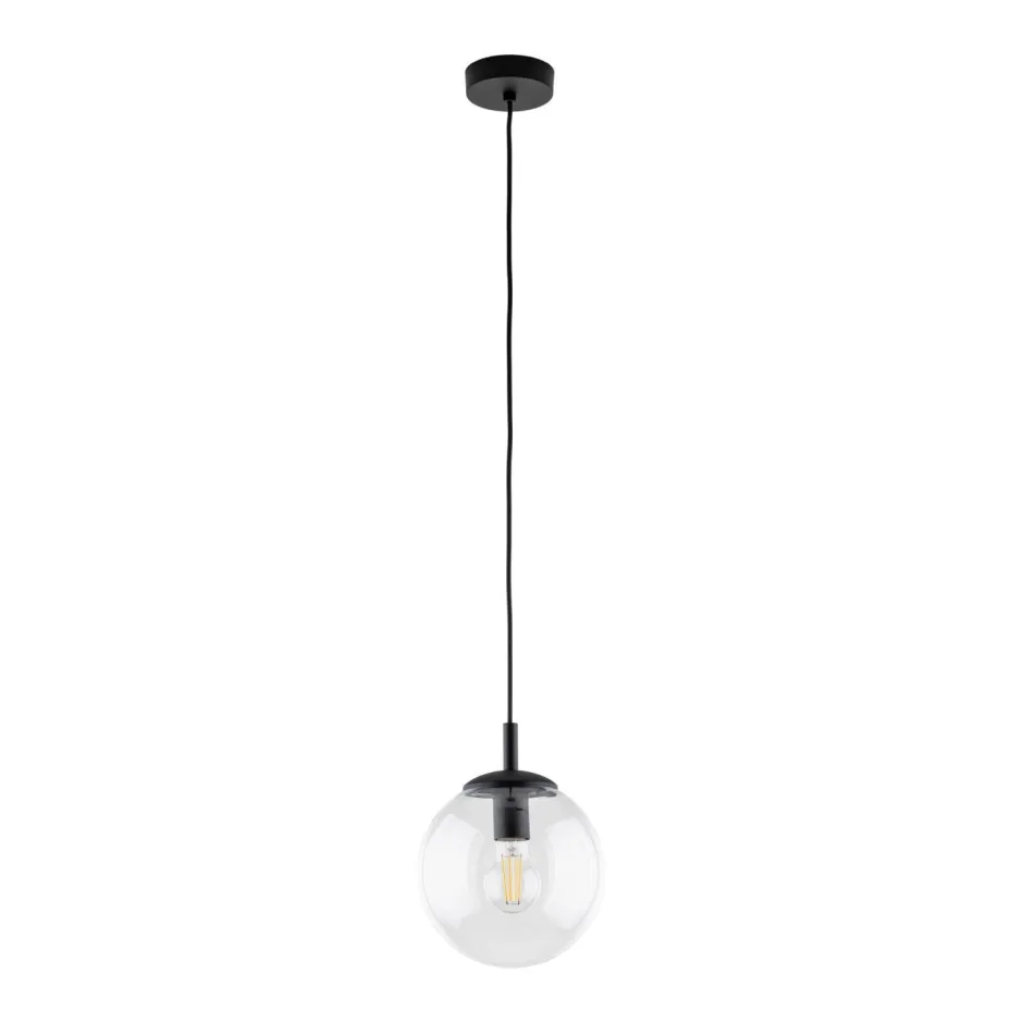 TK Lighting Hängeleuchte Glas Metall Ø 30 cm rund E27 Kugel H: max. 1,7 m< Hängelampen|Esszimmer Lampen