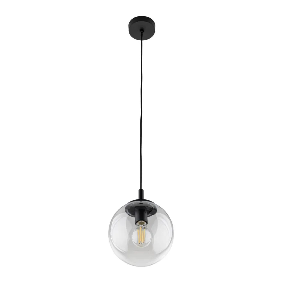 TK Lighting Hängeleuchte Glas Metall Ø 30 cm rund E27 Kugel H: max. 1,7 m< Hängelampen|Esszimmer Lampen