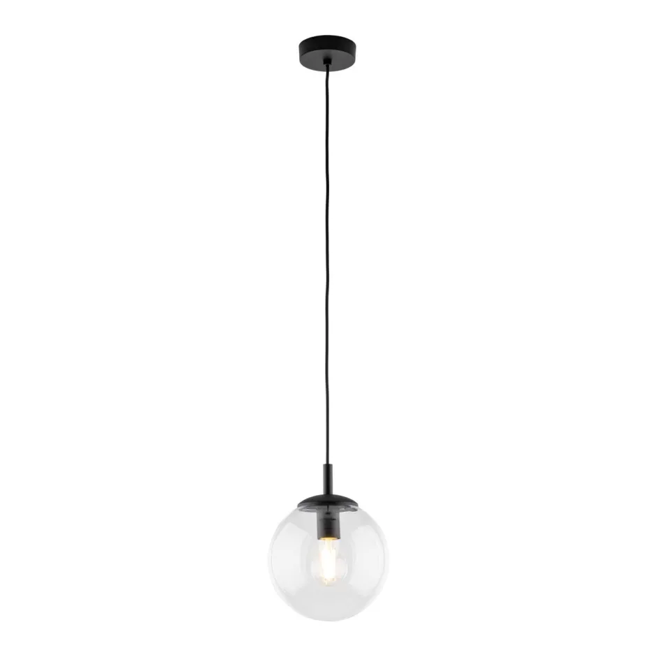 TK Lighting Hängeleuchte Glas Metall Ø 30 cm rund E27 Kugel H: max. 1,7 m< Hängelampen|Esszimmer Lampen