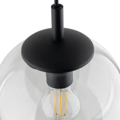 TK Lighting Hängeleuchte Glas Metall Ø 30 cm rund E27 Kugel H: max. 1,7 m< Hängelampen|Esszimmer Lampen