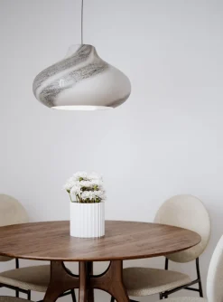 By Rydéns Hängeleuchte Glas Metall E27 44,5 cm breit marmoriert< Hängelampen|Wohnzimmerlampen