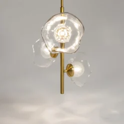 Hängelampen|Esszimmer Lampen*Maytoni Hängeleuchte Glas Metall G9 H: max. 97 cm in Messing