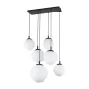 TK Lighting Hängeleuchte Glas Metall L: 77 cm H: max. 140 cm 6x E27< Hängelampen|Esszimmer Lampen