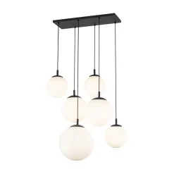 TK Lighting Hängeleuchte Glas Metall L: 77 cm H: max. 140 cm 6x E27< Hängelampen|Esszimmer Lampen