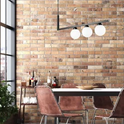 Küchenlampen|Kugellampen*Lamkur Hängeleuchte Glas Metall Schwarz Weiß Kugelschirme 3x G9