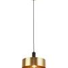 Wohnzimmerlampen|Küchenlampen*Searchlight Hängeleuchte Gold Schwarz D: 30 cm rund Metall Modern