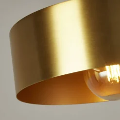 Wohnzimmerlampen|Küchenlampen*Searchlight Hängeleuchte Gold Schwarz D: 30 cm rund Metall Modern