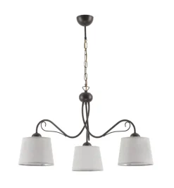 Jupiter Hängeleuchte Grau Braun LOCOLA Esszimmer Lampe< Stofflampen|Wohnzimmerlampen