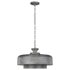 Hängelampen|Vintage Lampen*Elstead Hängeleuchte Grau E27 Metall Ø46cm Vintage Design