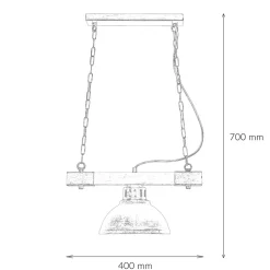 Hängelampen|Esszimmer Lampen*Luminex Hängeleuchte Holz Metall E27 in Kupfer Antik HAKON