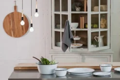 Hängelampen|Bürolampen*Belis Hängeleuchte Holz Metall Schwarz E27 3-flammig wohnlich