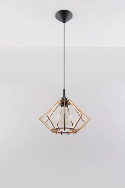 Hängelampen|Schlafzimmer Lampen*Sollux Hängeleuchte Holz Modern dekorativ MARTINIA Esstisch