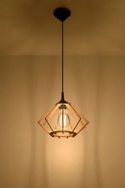 Hängelampen|Schlafzimmer Lampen*Sollux Hängeleuchte Holz Modern dekorativ MARTINIA Esstisch