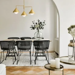 Elstead Hängeleuchte in Gold B: 96,5 cm H: max. 168 cm 3x E27< Hängelampen|Esszimmer Lampen