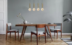 Wohnzimmerlampen|Esszimmer Lampen*Masterlight Hängeleuchte in Messing Schwarz Metall für E27