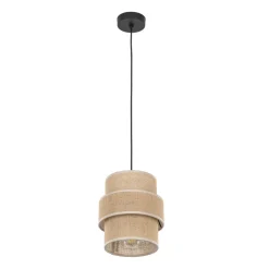 Hängelampen|Esszimmer Lampen*TK Lighting Hängeleuchte Jute Metall Ø 20 cm E27 Boho Design GREET