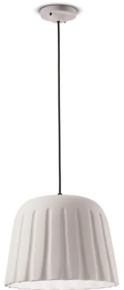 Ferroluce Hängeleuchte Keramik D: 40 cm rund H: max. 150 cm E27< Wohnzimmerlampen|Keramiklampen