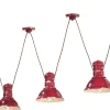 Wohnzimmerlampen|Keramiklampen*Ferroluce Hängeleuchte Keramik E27 Bordeaux Shabby Antik ANNA