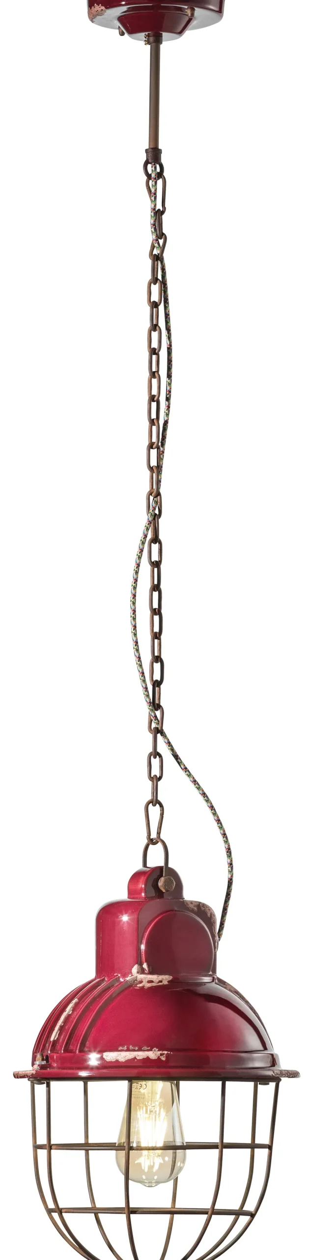 Wohnzimmerlampen|Keramiklampen*Ferroluce Hängeleuchte Keramik Metall E27 D: 26 cm H: max. 115 cm