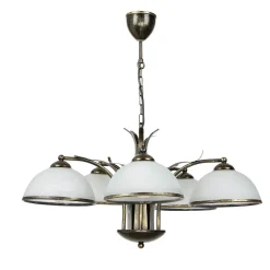 Luminex Hängeleuchte KORFU in Messing Antik 5-flmg< Hängelampen|Esszimmer Lampen