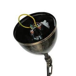 Wohnzimmerlampen|Glaslampen*Luminex Hängeleuchte KORFU in Messing Antik 3-flmg