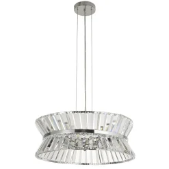 Searchlight Hängeleuchte Kristall Ø 50 cm rund 7x G9 Jugendstil< Hängelampen|Wohnzimmerlampen