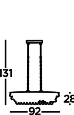 Wohnzimmerlampen|Glaslampen*Searchlight Hängeleuchte Kristall Metall B: 92 cm 5x E27 Chrom