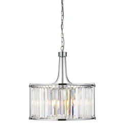 Hängelampen|Esszimmer Lampen*Searchlight Hängeleuchte Kristall rund Ø 50 cm 5x E14 Art Déco