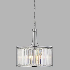 Hängelampen|Esszimmer Lampen*Searchlight Hängeleuchte Kristall rund Ø 50 cm 5x E14 Art Déco