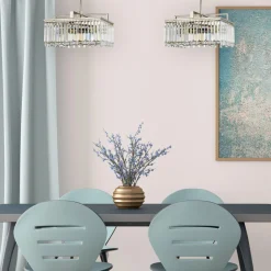 Hängelampen|Esszimmer Lampen*Elstead Hängeleuchte Kristall 4x E27 47 cm breit höhenverstellbar